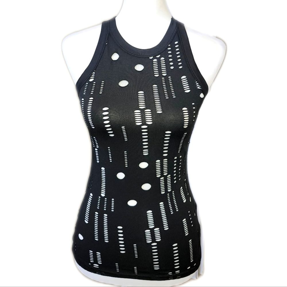 Chicme Black Cutout Sexy Bodycon Tank Top, Small